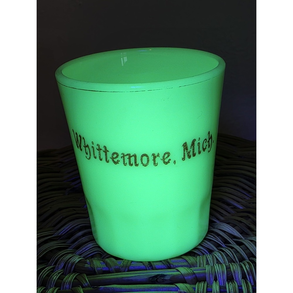 Souvenir Custard Toothpick Holder. Whittemore Michigan